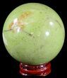 Polished Green Opal Sphere - Madagascar #55070-1